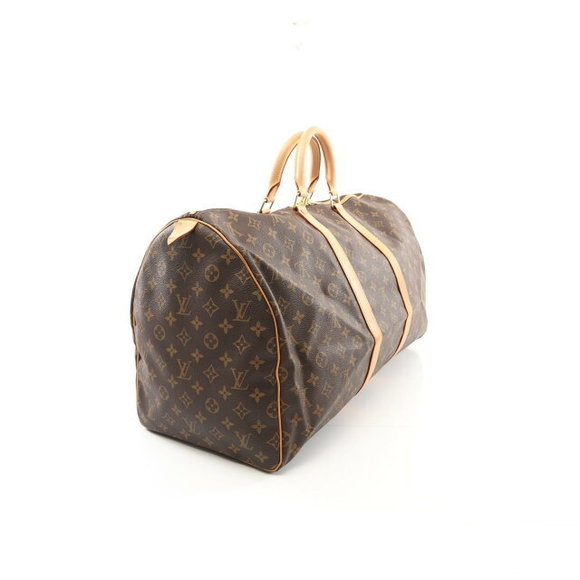Louis Vuitton Boston Keepall Brown Monogram Bag Leather - Picture 1 of 7